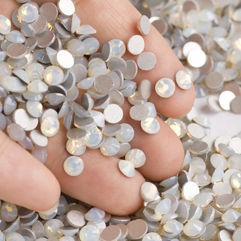 YANRUO SS30-SS34 288pcs Biele Opálové Diamond Kamienkami Flatback Oblečenie Šaty Non Rýchla oprava Kamienkami Crystal Nails Umenie Topánky