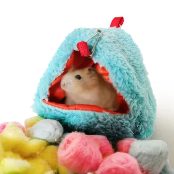 V trojuholníkovom tvare Mini Hamster Hniezdo Malé Zvieracie Klietky Pet Škrečkov House Bed Potkan Qquirrel Guinea Zime Teplé Zavesenie Klietky