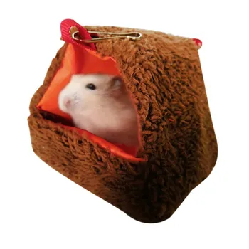 V trojuholníkovom tvare Mini Hamster Hniezdo Malé Zvieracie Klietky Pet Škrečkov House Bed Potkan Qquirrel Guinea Zime Teplé Zavesenie Klietky