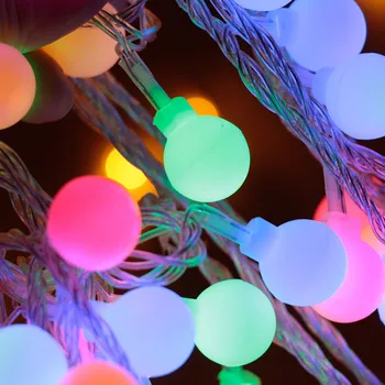 5M Víla Garland LED Loptu String Svetlá Vodotesný pre Vianočný Stromček Svadobné Domov Výzdobu Napájaný z Batérií