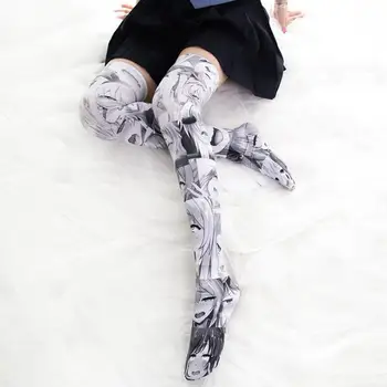 1Pair Anime Cosplay Vytlačené Pančuchy Gothic Lolita Overknee pančuchové Nohavice, Ponožky a Dievčatá Ponožky Dlho Kolená, Pančuchy Sexy Kostým Plyšové Hračky