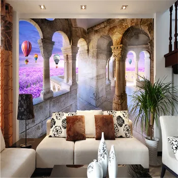 Moderné tapety 3d HD photo netkanej textílie palác kvet mora 3d TV joj, nástenné maľby dekorácie na lôžkoviny izba