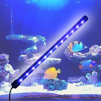 Akvarijné Ryby Nádrž LED Svetlo Ponorné Nepremokavé Bar Pásy Lampa EÚ Plug Nové P0RE