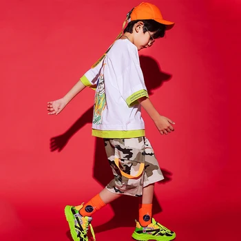 Móda Hip Hop Oblečenie Pre Deti Street Dance Mikina Deti Jazz Tanečné Kostýmy Chlapci Fáze Výkonu Oblečenie SL3068