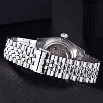 Parnis 36 mm Automatické Mechanické Pánske Hodinky Miyota Pohyb Business Sapphire Crystal Náramok z Nerezovej Ocele Náramkové hodinky Mužov