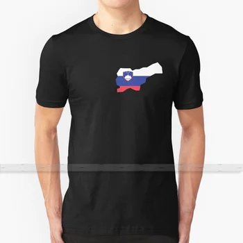 Slovinsko T - Shirt Mužov 3D Tlač Letné Top okolo Krku Ženy, T Košele Vlajka Plochý Materiál Pól Dlhý Tieň Štýlový Krásnu Mapu