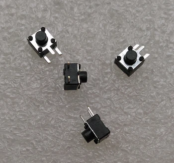 Black 4.5X4.5X4.3 mm 3pin DIP bočná Hmatové Takt Mini Tlačidlo Prepnúť Micro Switch Momentálne 100ks/veľa