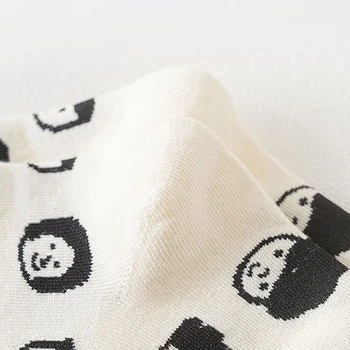 1Pair Polovice Trubice pre Letné Priedušnej Bavlny Cartoon Vzor Unisex Harajuku Ponožky Japonský Štýl Bežné Ženy Ponožky