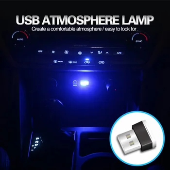 Auto USB Atmosféru Svetla Plug Dekor Lampa pre Ford Taurus, Mondeo, Galaxy Falcon Everest S-MAX Escort Fusion Focus F-150 C-MAX