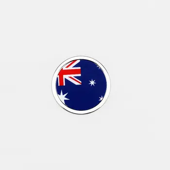 1 Ks Auto Vonkajšie Príslušenstvo Austrália Vlajka Nálepky Kovové MINI Kola Znak Pre Toyota Rover Dodge Škoda
