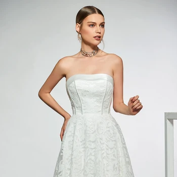 Dressv elegantné vzorky bez ramienok krku svadobné šaty bez rukávov čipky riadok dĺžka podlahy jednoduché svadobné šaty svadobné šaty