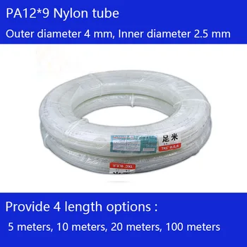 Doprava zadarmo pneumatické konektory Vysokej teplote Nylon trubice PA12x9mm, Dĺžka 10M 100M Air tube, PolyamideTube OD 12 MM ID 9MM
