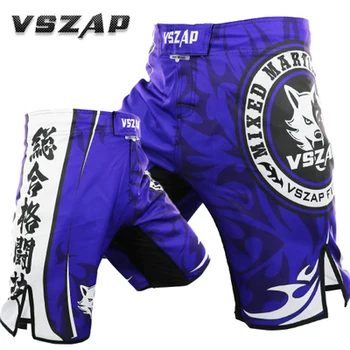 VSZAP MMA šortky Muay Thai box boj Odolné tkaniny, Elastickú rozkroku lacné mma šortky mužov boxerské šortky