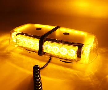 CIRION Žltá/Yellow 24 LED 3 Gen Výkon Núdzové Výstražné Mini Svetlo Strobe Light Bar Lightbar Bliká Maják Lampa Mriežka