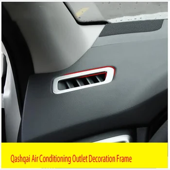 Klimatizácia Zásuvky Dekoratívne Rám Interiérové Úpravy Nálepky Striebro ABS 2KS Pre Nissan Qashqai 2016-2019