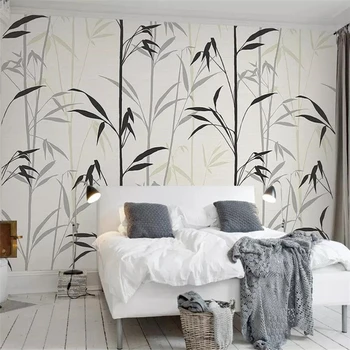 Beibehang Tapety vlastné obývacej izby, spálne, tapety, maľby jednoduché, Nordic štýl olejomaľba bambusu TV pozadí na stenu
