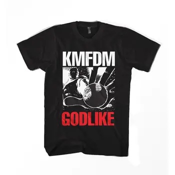 KMFDM Mužov Božskou Slim Fit T-shirt Čierna 3D T Shirt Mužov Plus Veľkosť Bavlna Topy Tee Mužov Tričko 2018 Módy Nové