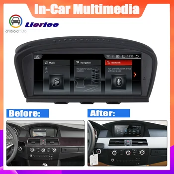 Auto Elektronické Inteligentný Systém Multimediálny Prehrávač Pre BMW 5 535i/528i/530i/525i E60/E61/E62/E63 GPS Navigáciu, Android Obrazovka