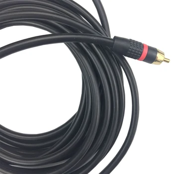 Hifi kábel Digitálny Koaxiálny Koaxiálny Audio Video Kábel Subwoofer Kábel 15ft pozlátené&kovovým plášťom