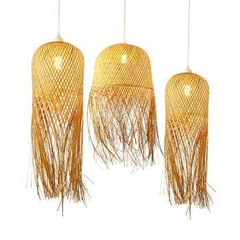 3 Štýly Japonský Bambusu Led Prívesok Svetlá Led Visí Lampa pre Domáce Svietidlo Dizajn Loft Prívesok Lampy, Lustre Pozastavenie Zariadenia