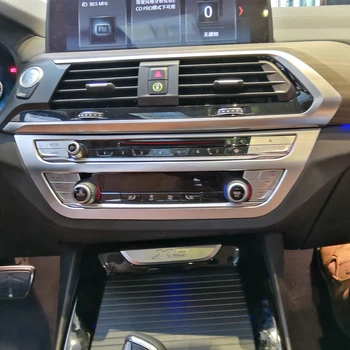 ABS Matný Centrálne Ovládanie CD Panel Kryt Výbava 3D Nálepky Na BMW X3 2018 Auto Príslušenstvo