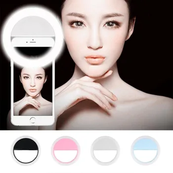Univerzálny 3 úrovne LED Flash Light Up Selfie Svetelná Lampa Telefón Krúžok Pre iPhone SE 5 6 6 Plus, LG, Samsung, HTC, LG Drop Shipping
