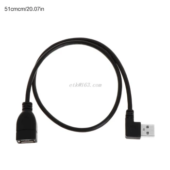 USB Predlžovacie Káble, 20cm Žena Typ USB 2.0 Pravý Uhol 90 Stupňov Muž Zapojte Kábel Kábel Adaptéra