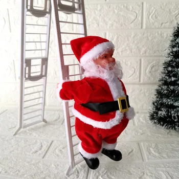 Vianočné Santa Claus Hudobné Hračky, Hudobný Elektrické Lezenie Rebríky Závesné Hračky Deti Darček Strany Vianočný Strom Dekorácie
