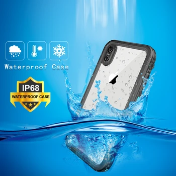 Pôvodné RedPepper IP68 Vodotesné puzdro pre iPhone X XR XS MAX Plávanie pod vodou, Potápanie Coque Shockproof Kryt Fundas