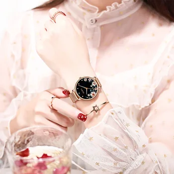 Luxusné Dámske Diamant Hodinky Dievčatá Šaty Náramkové hodinky Quartz Vodotesné Hodinky Relogio Feminino Hodinky pre Ženy Olika Značky Ženy