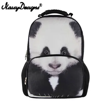 Hlučné Vzory Bežné 16-palcové Zvierat Panda Školský Batoh pre Dospievajúce Dievčatá, Ženy, Cestovné Bagpack Študentský Batoh Pre Deti