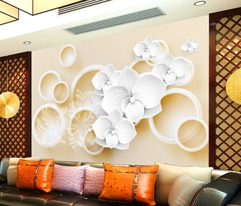 Vlastné 3D maľby,3D fashion kvety,obývacia izba gauč TV na stenu stenu spálne papier