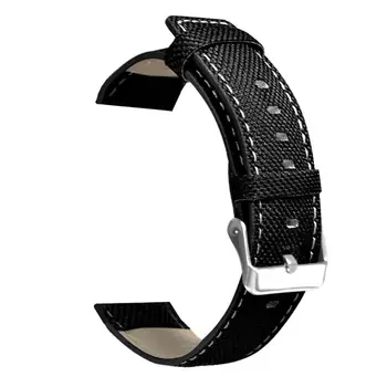 1 Pc Plátno Kožené Watchband Rýchle Uvoľnenie na Zápästie pre Xiao Haylou Solar 22 mm