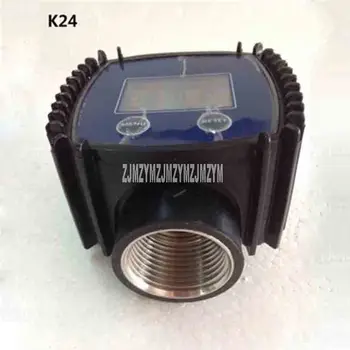 K24 Digitálny Elektronický Merač Vody Turbíny prietokomer 1 Palcový vnútorný Závit, Rozhranie Prietokomerov 2.3-3.3 V 10-120 L/MIN 10BAR MAX
