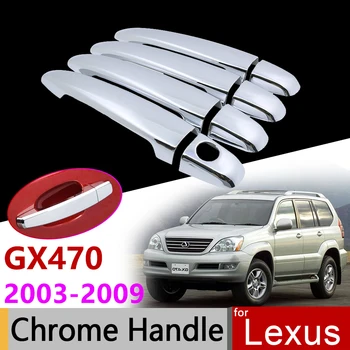 Auto Príslušenstvo, Vonkajšie Dvere Chrome Rukoväť Kryt pre Lexus GX470 2003~2009 pre Toyota Pôdy Cruiser Prado Výbava Nastaviť Auto Samolepky