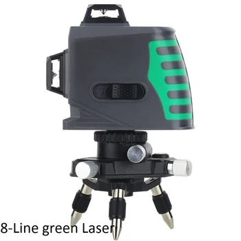 NOVÉ Laserové Úrovni Zelený Lúč 8 Riadkov 12 = 3d Úroveň Self-vyrovnanie 360 Horizontálne a Vertikálne Kríž Nivel Laser na Stenu