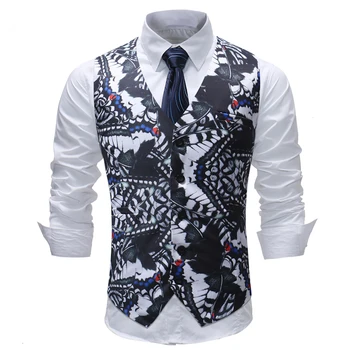 Gilet homme 2018 novú značku bez rukávov pás kabát pre mužov kvalitné bavlnené pánske formálne vesta plus veľkosť 5xl