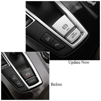 ABS Chrome Elektronickej ručnej Brzdy P Tlačidlo Dekorácie Kryt pre BMW F10 F07 F01 X3 F25 X4 F26 F11 F06 X5 F15 X6 F16 Auto Accessori