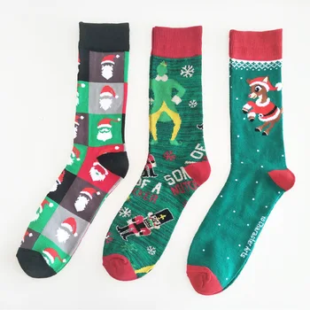 Nový Štýl Európy a Ameriky Vianočné Série Páry Trubice Ponožky Mužov Elk Trend Ponožky Cartoon Športové Ponožky