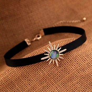 SNCSDK Európskej Amerických módnych šperkov náhrdelník pre ženy farebné sun flower prívesok dámy náhrdelník populárne príslušenstvo