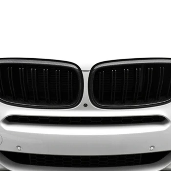Skutočné Uhlíkových Vlákien Predný Nárazník dvojriadkový Obličiek Grilovacia Mriežka pre-BMW F15 X5 / F85 X5M / F16 X6 / F86 X6M-2018