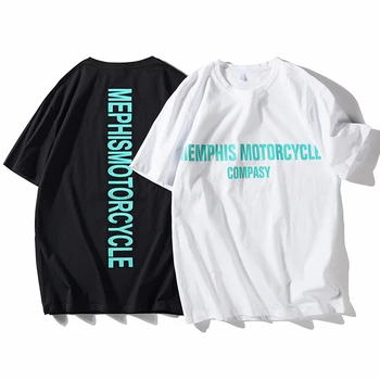 2021 Harajuku Bavlna Zábavné List Tlač Hip Hop T shirt Individuality Unisex Krátke Módne Oblečenie Pol Slevees Streetwear