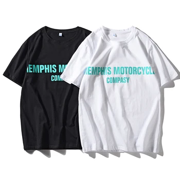 2021 Harajuku Bavlna Zábavné List Tlač Hip Hop T shirt Individuality Unisex Krátke Módne Oblečenie Pol Slevees Streetwear
