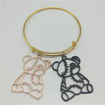 Európa a Spojené Štáty hot predaj roztomilý medveď náramok módne duté dámy náramok darček mužov a ženy šperky