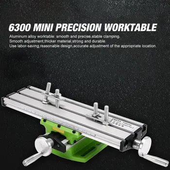 6300 Mini Presnosť Multifunkčné pracovný stôl Lavica Vise Zariadenie Vŕtať frézka X A Y-os Úprava Koordinovať Tabuľka