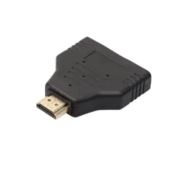 Kompatibilný s HDMI Samec Samica 1 do 2 tak Splitter Adaptér Kábel pre HD TV