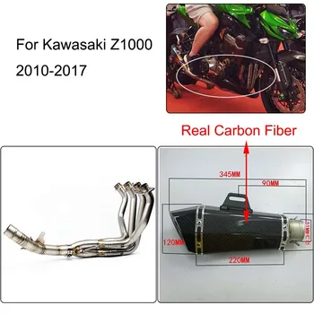 MTCLUB Nový Dizajn Pre Kawasaki Z1000 2010-2018 Motocykel Upravené Výfukové Šál Pipe Trubice Celý Systém 304 Nerezovej Ocele