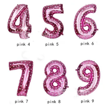číslo 0-9 16-palcové=40 cm veľkosť S, modré, ružové a fólie mylar hélium Balóniky pre Narodeniny, Svadby, Party Dekorácie Interiéru Plavidlá