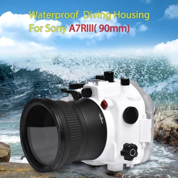 Pre Sony A7III A7R3 A7RIII Vodotesný Fotoaparát Bývanie, Ochranný Kryt S 90 mm Objektív Elektronické rukoväť Podvodná Kamera Case1pc