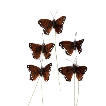 6 kusov umelé perie butterfly home doplnky, ozdoby remesiel veterný mlyn dekorácie vlasové ozdoby, dekorácie